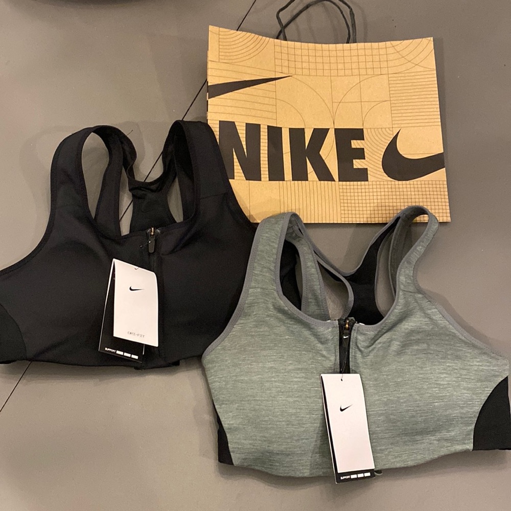 {NWT} Nike | Dri-FIT Shape Bra High-Support Padded Zip-Front Sports Bra